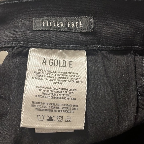 AGOLDE Sophie Mid Rise Skinny Jeans Jet Black Size 25 - Picture 7 of 9